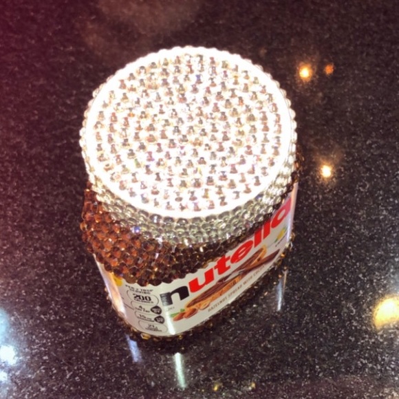 ๐NEW FRESH SEALED RHINESTONE CRYSTAL BLING BEDAZZLED NUTELLA CHOCOLATE SPREAD - Picture 5 of 8